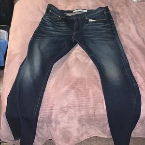 Blue jeans with stulish fade marks